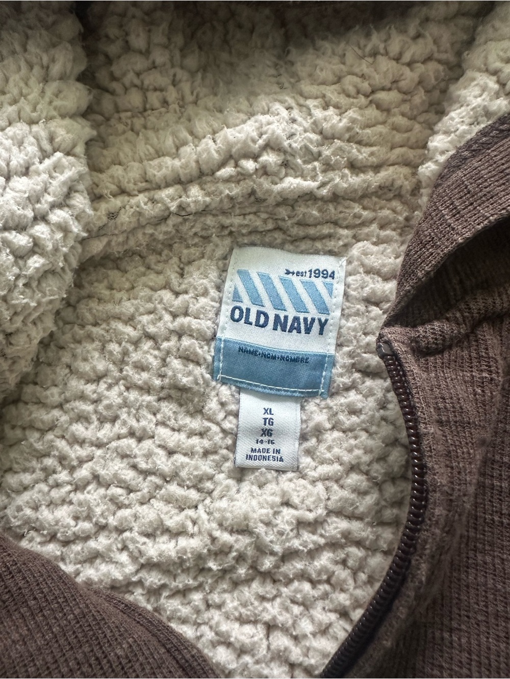 Men’s Brown Vintage Zip Hoodie Jacket - Picture 4 of 7